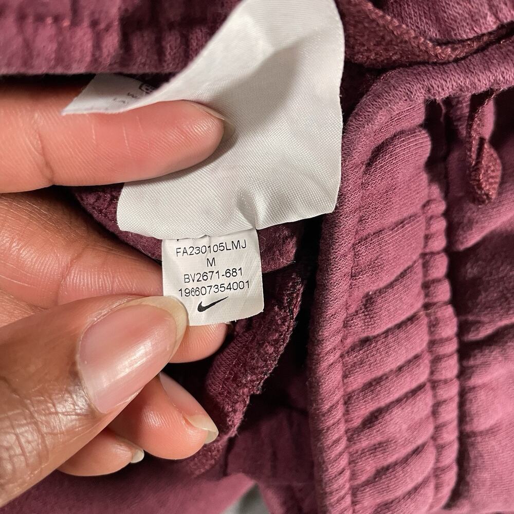 Nike Sweatpants Burgundy Men Medium Joggers Athletic Fleece Lounge Casual - Picture 6 of 7